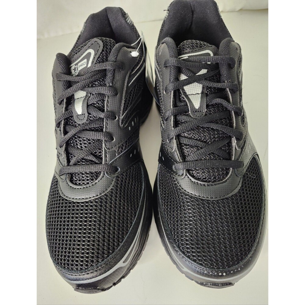 Starter Pro Mens BLACK GRAY ATHLETIC SHOES MESH UPPER Breathable LACE UP Size 11